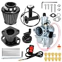 FVRITO Mini Bike 212cc Carburetor Throttle Cable Assembly Jets Kit for Predator 212 196cc 224cc Coleman CT200U BT200X CT200U-EX RB200 Baja Warrior MB200 Axis M200 KT196 Go Kart Parts
