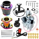 FVRITO VM22 Carburetor and 7/8'' Mini Bike Throttle Assembly Kit for Predator 212cc 196cc 224cc Clone Engine Coleman CT200U BT200X CT200U-EX B200R Minibike Massimo Baja MB200 KT196 Go Kart (Colorful)