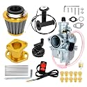 FVRITO VM22 Carburetor Carb Kit Twist Throttle Assembly for Predator 212cc 196cc Coleman CT200U CT200U-EX BT200X Mini Bike KT196 Go Kart Baja Warrior 6.5Hp GX160 GX200 Clone Engine Performance Parts