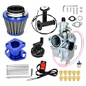 FVRITO VM22 Carburetor Carb Throttle Cable Kit for Predator 212cc 196cc Coleman CT200U CT200U-EX BT200X Mini Bike KT196 Go Kart Baja Warrior GX160 GX200 Clone Engine Performance Parts with Main Jets