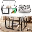 FXW AuraSpace Pro Acrylic &amp; Metal Dog Playpen with Lick Mat, 24"H, 8 Panels