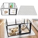 FXW AuraSpace Pro Acrylic Dog Playpen with Washable Pee Pad, 24" H