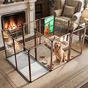 FXW AuraSpace Pro Clear Acrylic Indoor Dog Playpen, 40" H, 12 Panels