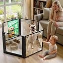 FXW AuraSpace Pro Clear Acrylic Indoor Dog Playpen, 24" H, 6 Panels