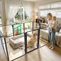 FXW AuraSpace Pro Clear Acrylic Indoor Dog Playpen, 40" H, 10 Panels