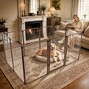 FXW AuraSpace Pro Clear Acrylic Indoor Dog Playpen, 40" H, 10 Panels