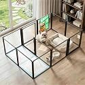 FXW AuraSpace Pro Clear Acrylic Indoor Dog Playpen, 24" H, 12 Panels