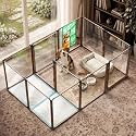 FXW AuraSpace Pro Clear Acrylic Indoor Dog Playpen, 32" H, 12 Panels