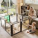 FXW AuraSpace Pro Clear Acrylic Indoor Dog Playpen, 24" H, 8 Panels