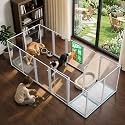 FXW AuraSpace Pro Clear Acrylic Indoor Dog Playpen, 40" H, 16 Panels
