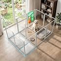 FXW AuraSpace Pro Clear Acrylic Indoor Dog Playpen, 40" H, 12 Panels