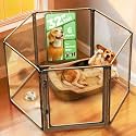 FXW AuraSpace Pro Clear Acrylic Indoor Dog Playpen, 32" H, 6 Panels
