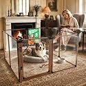 FXW AuraSpace Pro Clear Acrylic Indoor Dog Playpen, 32" H, 8 Panels