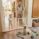 FXW Dog Gate, Extra Wide Adjustable for Openings Up to 46", 24" H