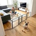 FXW Dog Gate, Extra Wide Adjustable for Openings Up to 137", 24" H