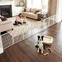 FXW Dog Gate, Extra Wide Adjustable for Openings Up to 219", 32" H