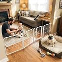 FXW Dog Gate, Extra Wide Adjustable for Openings Up to 92", 24" H