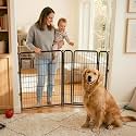 FXW Dog Gate, Extra Wide Adjustable for Openings Up to 55", 40" H