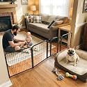 FXW Dog Gate, Extra Wide Adjustable for Openings Up to 92", 24" H