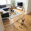 FXW Dog Gate, Extra Wide Adjustable for Openings Up to 137", 24" H