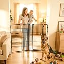 FXW Dog Gate, Extra Wide Adjustable for Openings Up to 55", 45" H