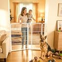 FXW Dog Gate, Extra Wide Adjustable for Openings Up to 55", 45" H
