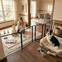 FXW Dog Gate, Extra Wide Adjustable for Openings Up to 111", 32" H