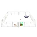 FXW Homeplus Unleashed Indoor Dog Playpen - Stress-Free and Safe Play, Heavy Duty 24 Inch 24 Panels Dog Pen for Puppy and Small Dogs, White│Patented