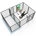 FXW Homeplus Indoor Dog Playpen with Divider Connectors, 32" H, 12 Panels