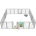 FXW Homeplus Unleashed Indoor Dog Playpen - Stress-Free and Safe Play, Heavy Duty 40 Inch 24 Panels Dog Pen for Medium and Large Dogs, Black│Patented