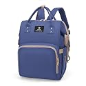 FYA Diaper Bag Backpack, Multifunction Travel Back Pack Maternity Baby Changing Bags, Large Capacity, Waterproof and Stylish (Dark Blue)
