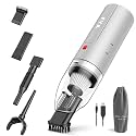 FYA Handheld Vacuum Cleaner Cordless, Wireless Hand Vacuum&amp;Air Blower 2-in-1, Mini Portable Car Vacuum Cleaner with Powerful Suction, USB Rechargeable Vacuum for Home and Car, Silver, HEPA Filter
