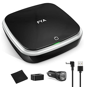 fya portable car air purifier ionizer h13 true hepa filter cleans air with fragrance box helps alleviate allergies eliminates smoke amp more air purifier for car traveling bedroom office
