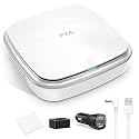 FYA Portable Car Air Purifier Ionizer, H13 True Hepa Filter Cleans Air With Fragrance Box, Helps Alleviate Allergies, Eliminates Smoke & More, Air Purifier For Car Traveling Bedroom Office, White