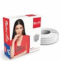 Fybros Zero Halogen Flame Retardant 1 Sq Mm Wire| ZHFR White Electrical Wires &amp; Cables| Cables For wiring | 1 Sq Mm White wire 90 meter| Industrial Wire Cable| Electrical Wire
