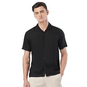FYLTR Mens Solid Rayon Casual Shirt with