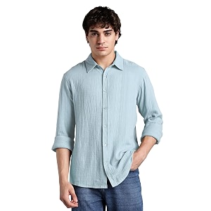 FYLTR Mens 100 Cotton Solid Color Textured