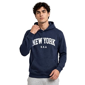 FYLTR Mens Graphic Printed Fleece Hooded Sweatshirt