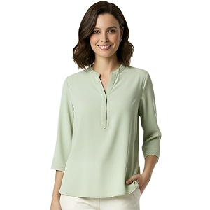 FYLTR Womens Casual Roll -Up Sleeves Rayon
