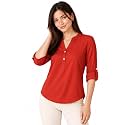 FYLTR Women39s Casual Roll -Up Sleeves Rayon