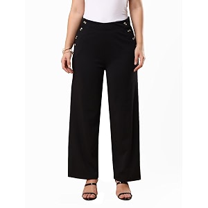 FYLTR Womens Classic Wide Leg Trousers with