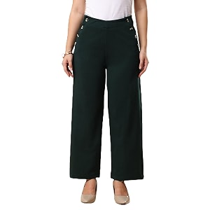 FYLTR Womens Classic Wide Leg Trousers with