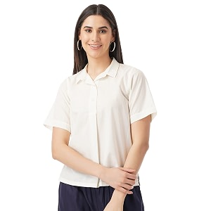 FYLTR Womens Collared Casual Shirt -Front Placket