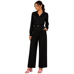 FYLTR Womens Stretchable High Waist Wide-Leg Front