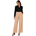 FYLTR Women39s Stretchable High Waist Wide-Leg Front