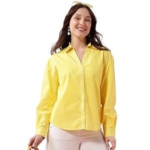 FYLTR Womens Oversized Solid Shirt - 100