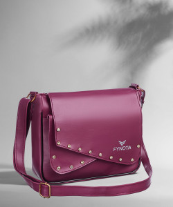 fynota fashion maroon women sling bag new trendy  fancy sling bag with unique look 03