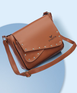 fynota fashion tan women sling bag new trendy  fancy sling bag with unique look 03