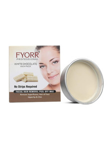 fyorr white chocolate katori peel-off wax for upper lip facial hair eyebrow 80gram wax