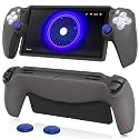 FYOUNG Protective Case for PlayStation Portal, Silicone Soft Grip Cover Case Protector with Full Protection and Non-Slip Thumb Grips Accessories Kit for PlayStation Remote Player (Grey)